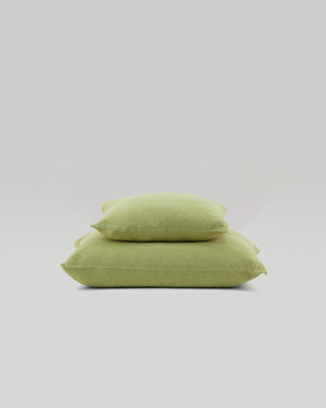 Housse de coussin en lin brut français