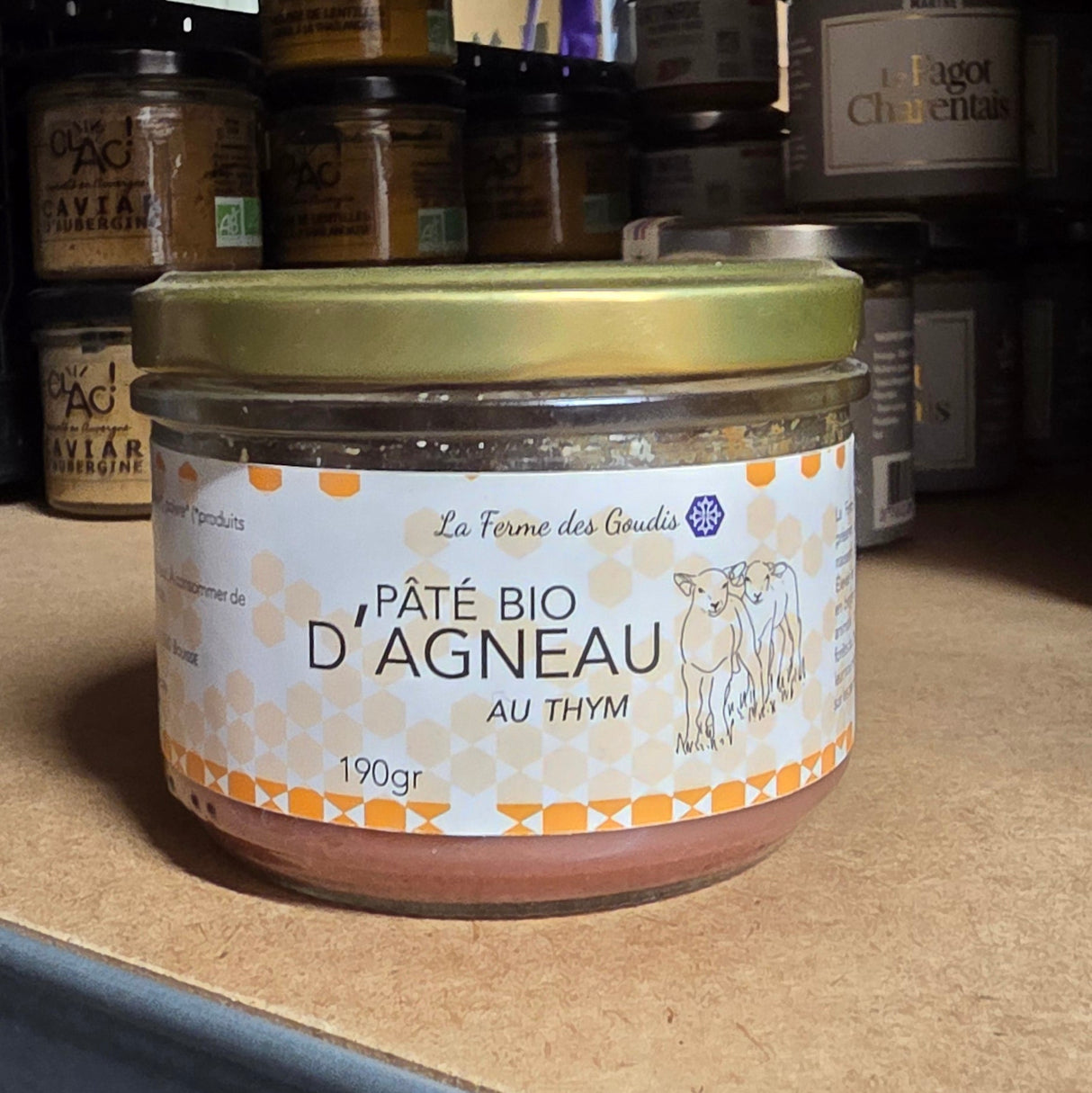 Pâté d'agneau BIO - nature et thym