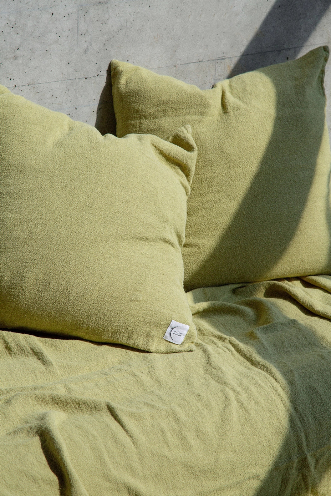 Housse de coussin en lin brut français