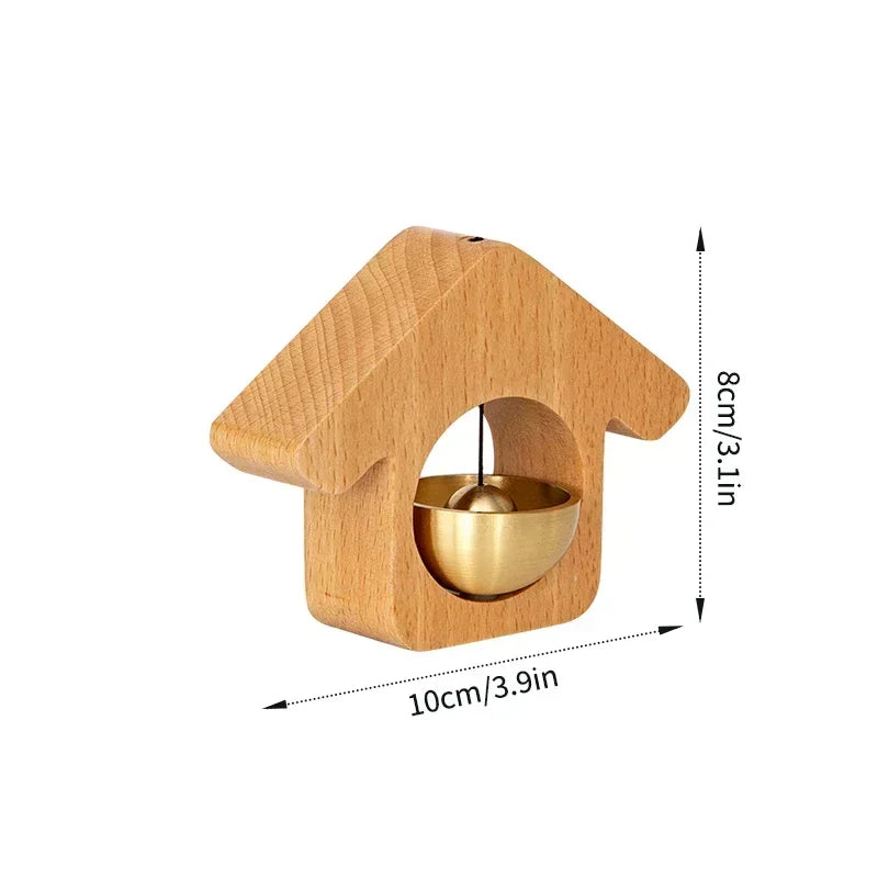 Sonnette sans fil à vent en bois japonais